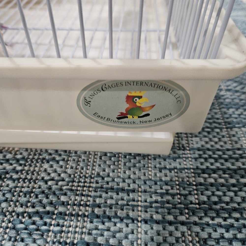 White Travel Bird Cage with Accessories - Picture 2 of 5